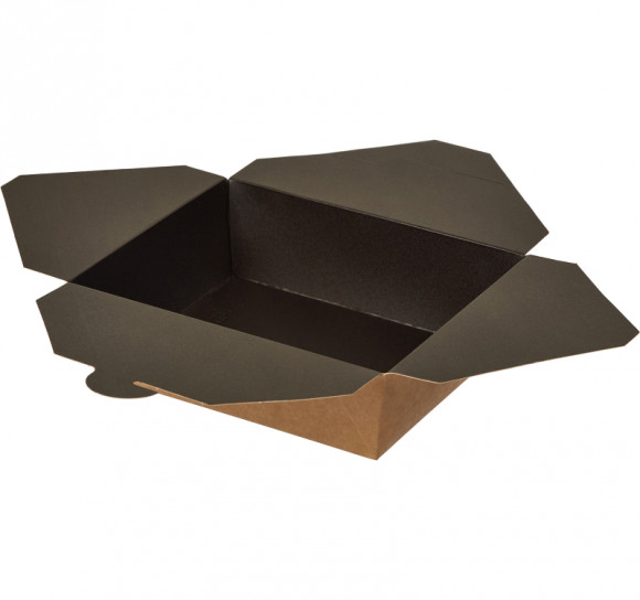 Контейнер бумажный Fold Box 950мл, 170х135х50мм, чёрный