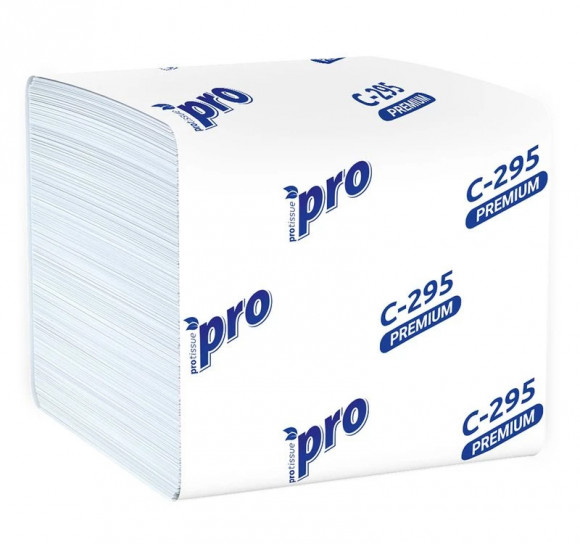 Салфетки бумажные 2сл 24х24 200л/упак PROtissue Premium белые (С295)