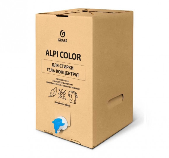 Средство для стирки 20,8кг Grass Alpi color gel  для цветного белья гель-концентрат, bag-in-box (200024)