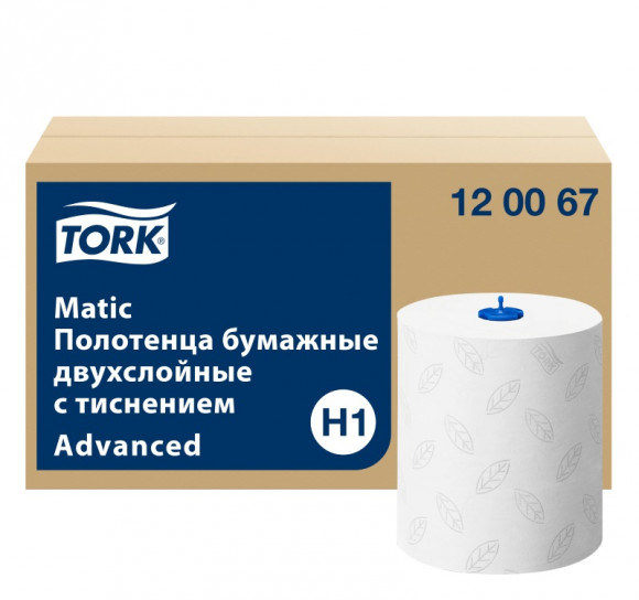 Полотенце бумажное 2сл  150м Tork H1 Advanced белое (120067)