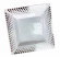 Тарелка Complement квадратная PS белая серебряный декор 165х165 мм 6шт/упак