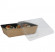 Контейнер бумажный Crystal Box 800мл с прозрачной крышкой 220х140х45мм, черный/крафт с прямым дном