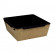 Контейнер бумажный Crystal Box 1200мл с прозрачной крышкой 165х165х65м крафт/черный