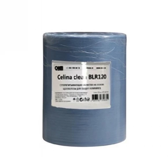 Протирочный нетканый материал Celina clean BLR120 голубой рулон