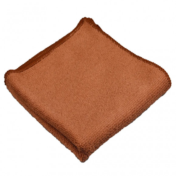 Салфетка микрофибра 30х30см универсальная Complement коричневая в индивидуальной упаковке