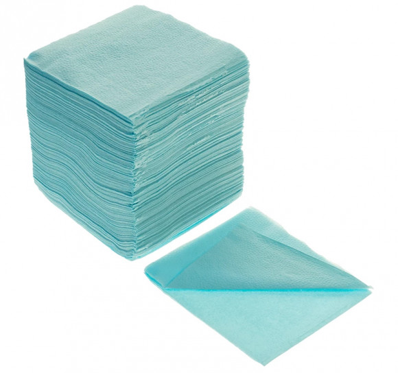 Салфетки бумажные 1сл 24х24 400л/упак TaMbien голубые