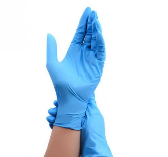 Перчатки нитриловые Complement 100шт/упак L голубые