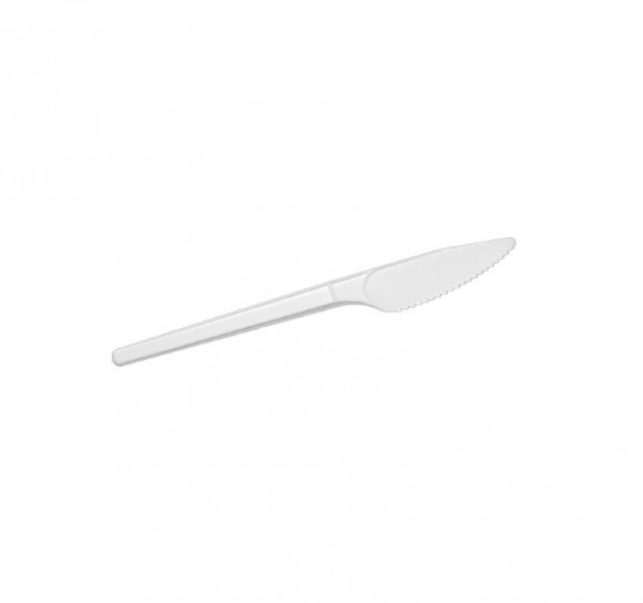 Нож биоразлагаемый 16 см белый ECO Complement 100шт/упак