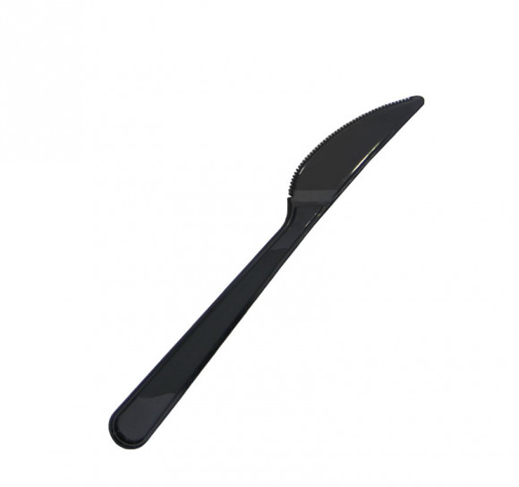Нож пластиковый чёрный 18 см Премиум Complement 10 шт/упак